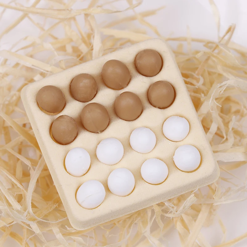 

1:12 A Dozen Egg +Tray Candy Food Toy Match For Families Furniture Toys Dollhouse Miniature Collectible Gift