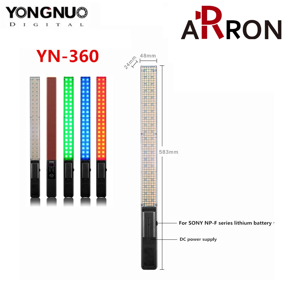 Новый YongNuo YN360 ручной светодиодный видео свет 3200k 5500k RGB красочный 39 5 см ледяная