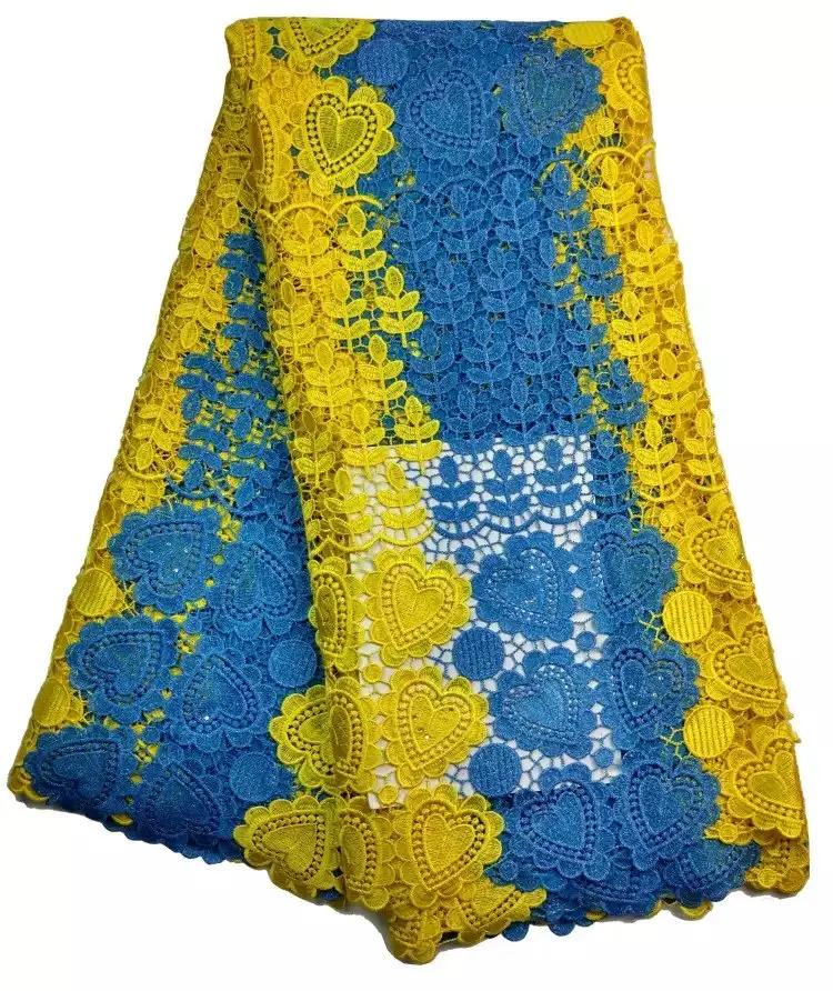 Уникальный высокое качество нигерии свадьба африканские кружевной ткани гипюр