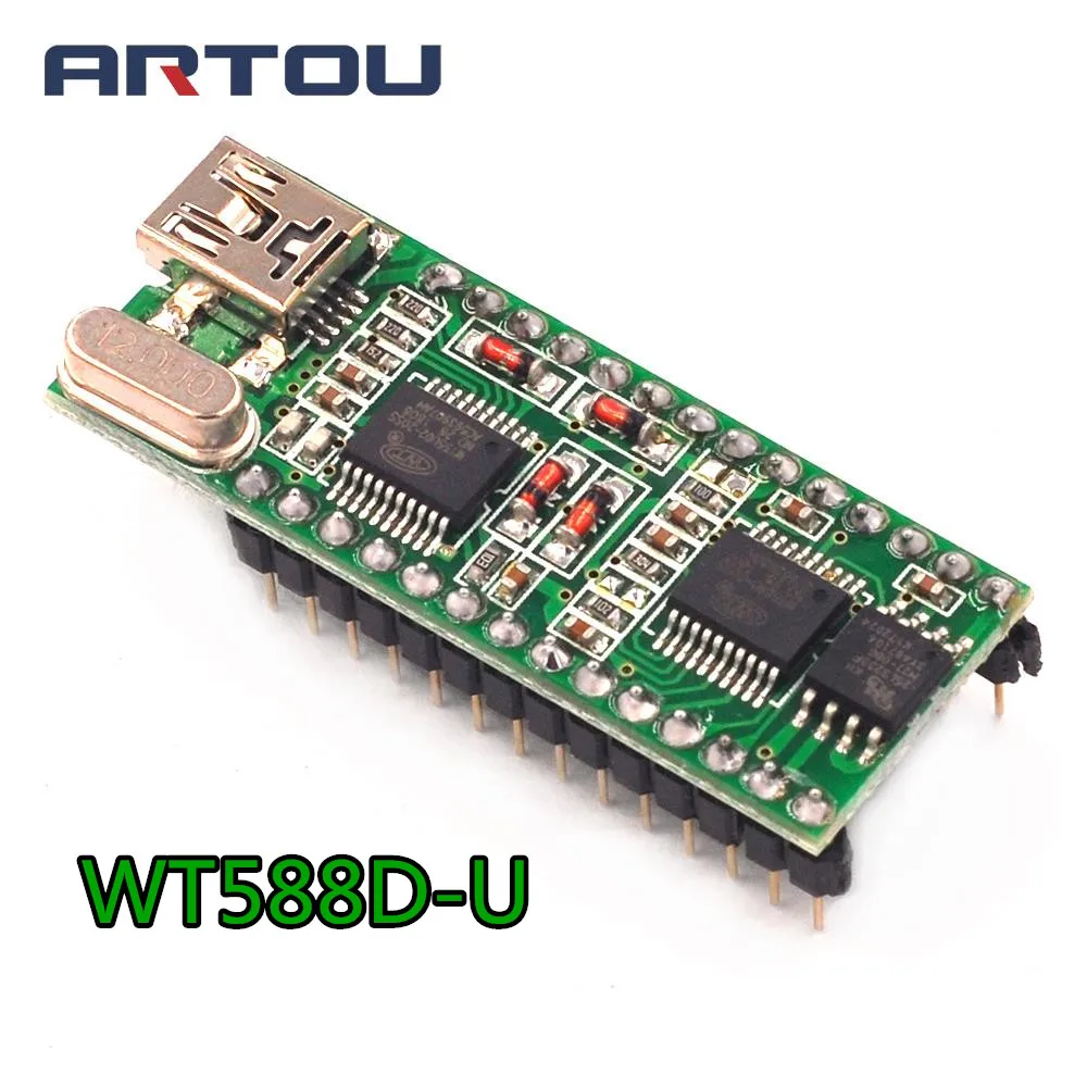 Плата управления голосом Φ 5 В Mini USB интерфейс, звуковой модуль управления 32M DC 2,8 V 5,5 V DAC PWM WAV выход