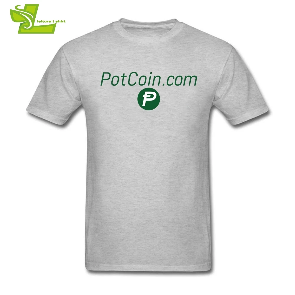 Смешные криптовалюты Potcoin Blockchain винтажные мужские футболки с круглым вырезом