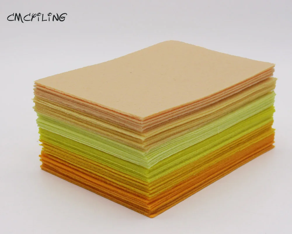 Sarı 1mm keçe kumaşlar levhalar sanat el sanatları dikiş Scrapbooking Fieltro Feltro tekstil