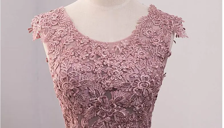 Vestido De festa casamento, Новое кружевное платье с открытой спиной, линия Румяна розового, золотого и серебряного цветов Королевский синий цвет Длинные платья подружек невесты элегантные damigella
