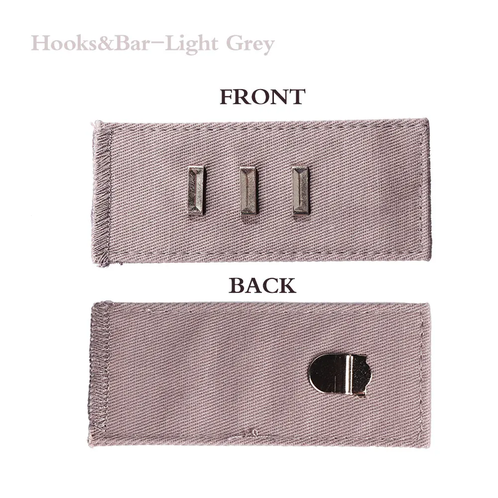 Hooks Bar-Light Grey 1 шт. узкие брюки джинсы Юбки Материнство пуговицы крючки моющиеся гаджеты унисекс пояс брюки удлинитель для ремня безопасности одежды аксессуары - Цвет: Hooks Bar-Light Grey