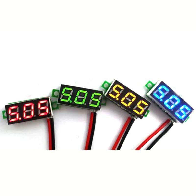 ЖК цифровой вольтметр постоянного тока 0 30 в светодиодный с двумя проводами