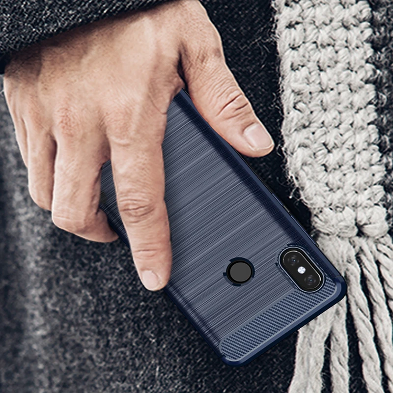Для Xiaomi Mi 8 Lite SE Мягкий противоударный чехол из углеродного волокна для Redmi Note 5 6 Pro