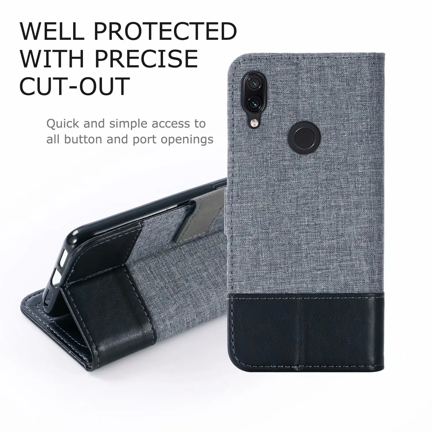 Роскошный Джинсовый чехол + кожаный для XiaoMi RedMi Note 7 6 Pro 6A 5A 4A 4X 5 Plus S2 чехол-кошелек