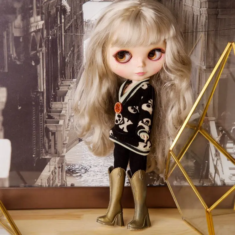 T02 X545 Blyth кукла azone одежда 1/6 bjd куклы аксессуары для волос ручной работы череп