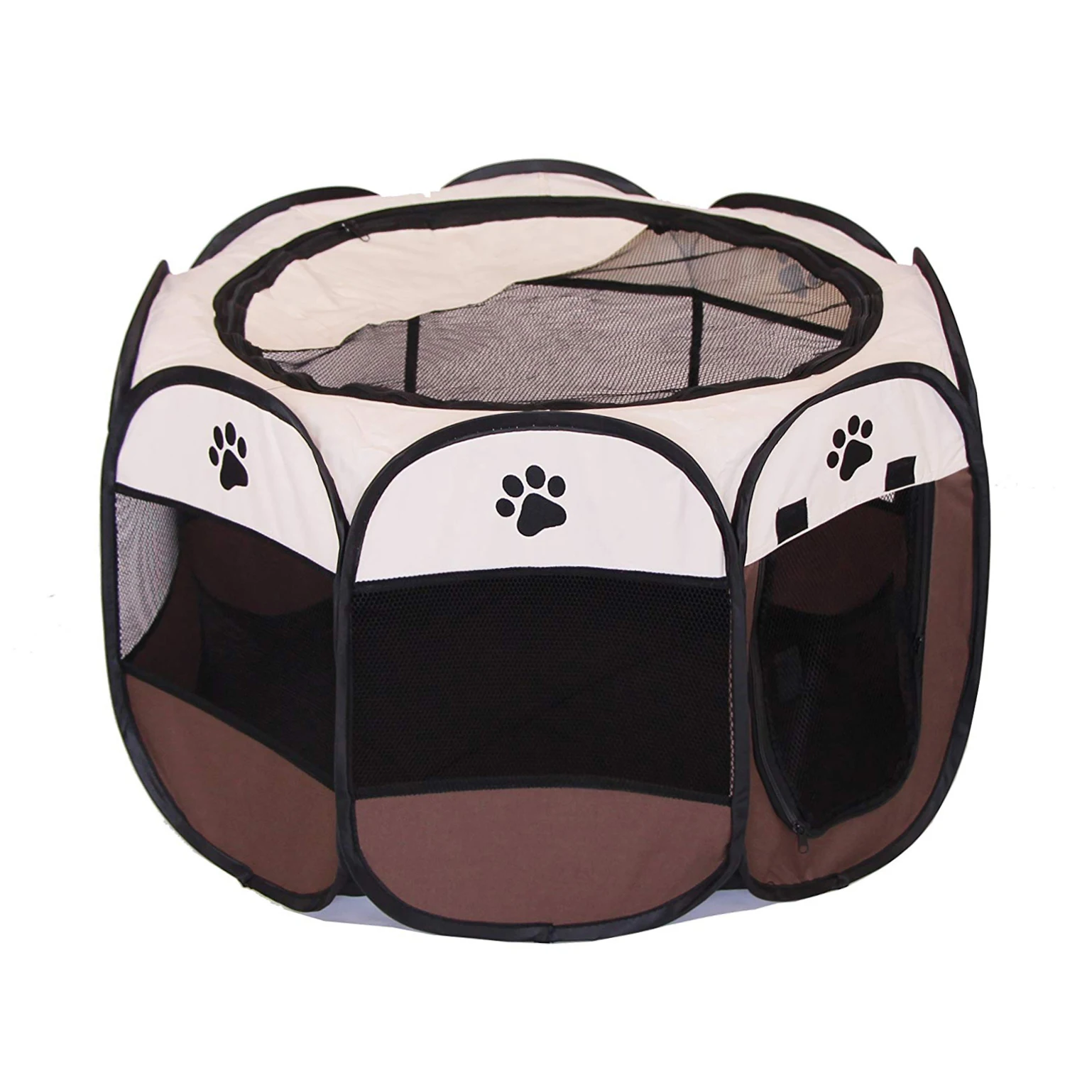 Portable Foldable Playpen Pet Dog Crate Room Puppy Exercise Kennel Cat Cage Water Resistant Outdoor Removable Mesh Shade Cover
