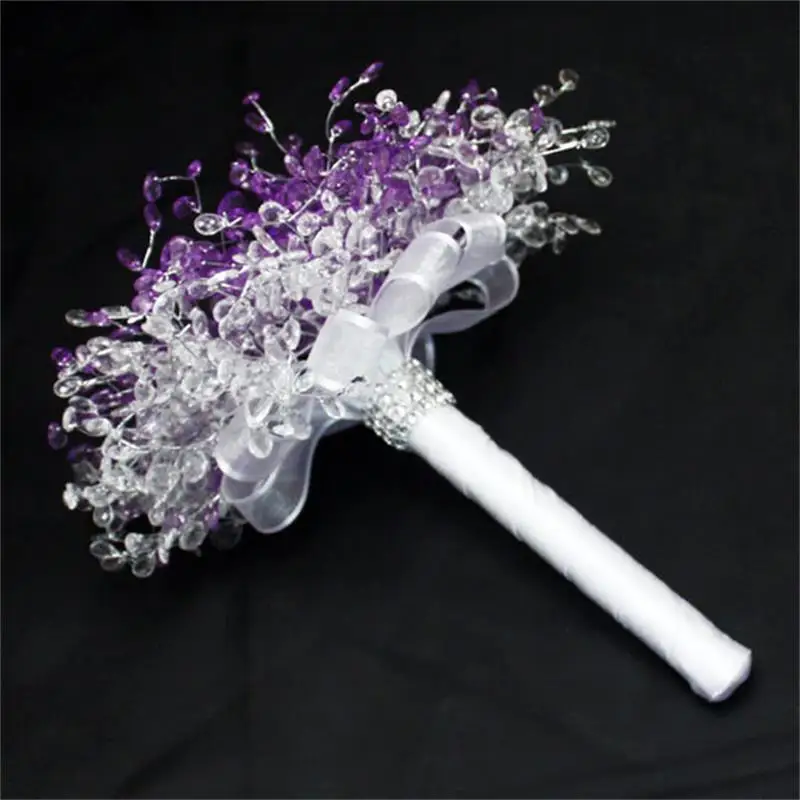 Роскошный букет ручной работы для свадебной вечеринки свадебный с кристаллами