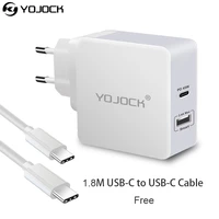 yojock 57w usb type c pd charger portable power delivery qc3 0 charger for nintendo swith xiaomi huawei w white type c cable