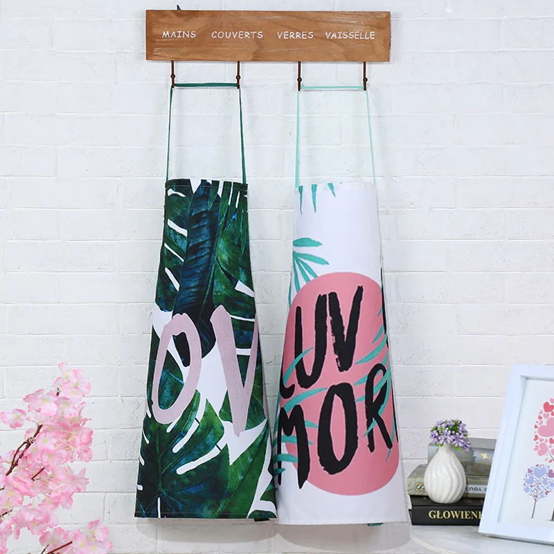 

New Creative cotton cartoon printing apron unisex Sleeveless Work aprons for women men Custom pinafore kitchen barbecue cooking