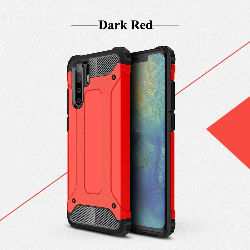 Dark Red Защитный чехол для huawei P30 Pro P20 Lite, Силиконовый противоударный жесткий чехол для huawei P10 P9 P8 Lite, чехол для телефона s - Цвет: Dark Red