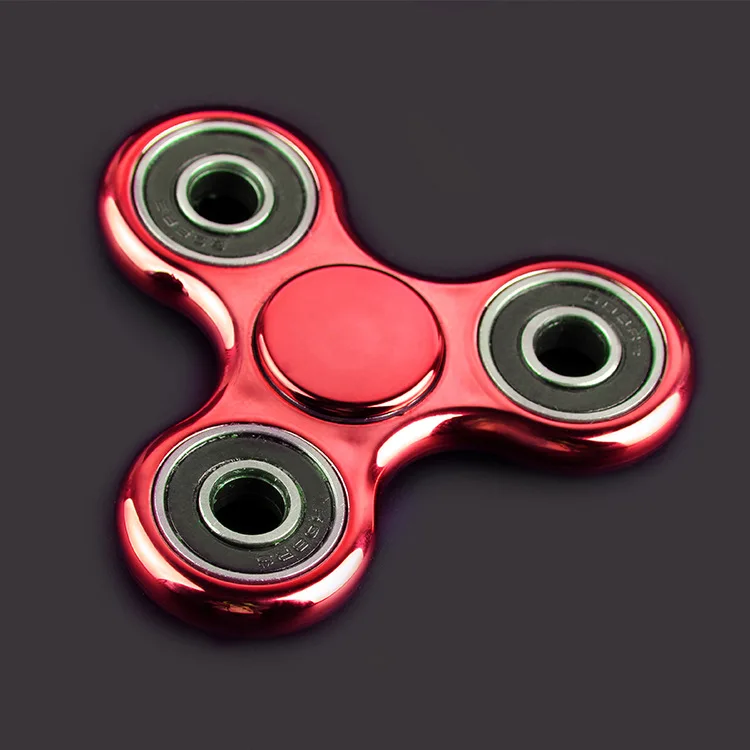Золотое покрытие Tri-Spinner fighty игрушка, Спиннер для детей аутизм и Снятие напряжения ручной Спиннер