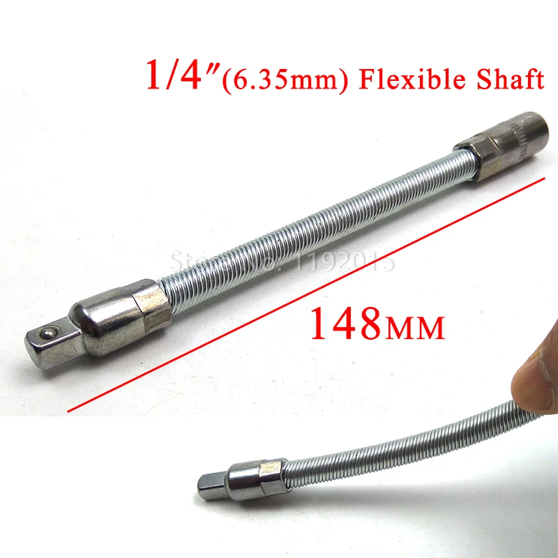 1 Pcs 148mm 1/4" Hex Shank Flexible shaft Extension rod Ratchet wrench Key Adapter Extra Long Hand Tool Drill Driver Screwdriver