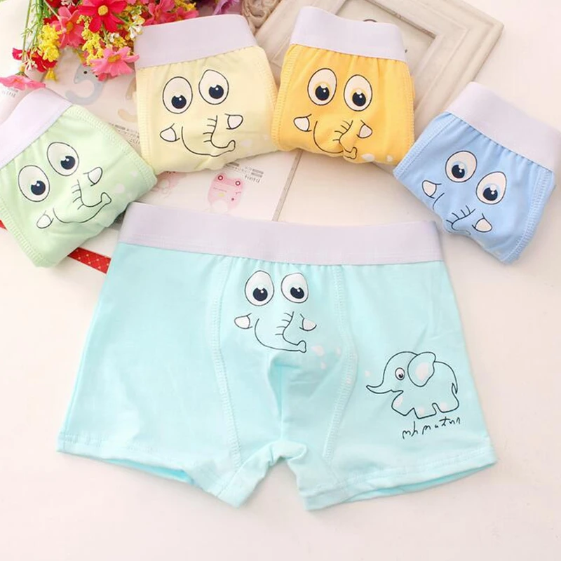 4 шт./партия детское нижнее белье из хлопка с мультяшным принтом для мальчиков