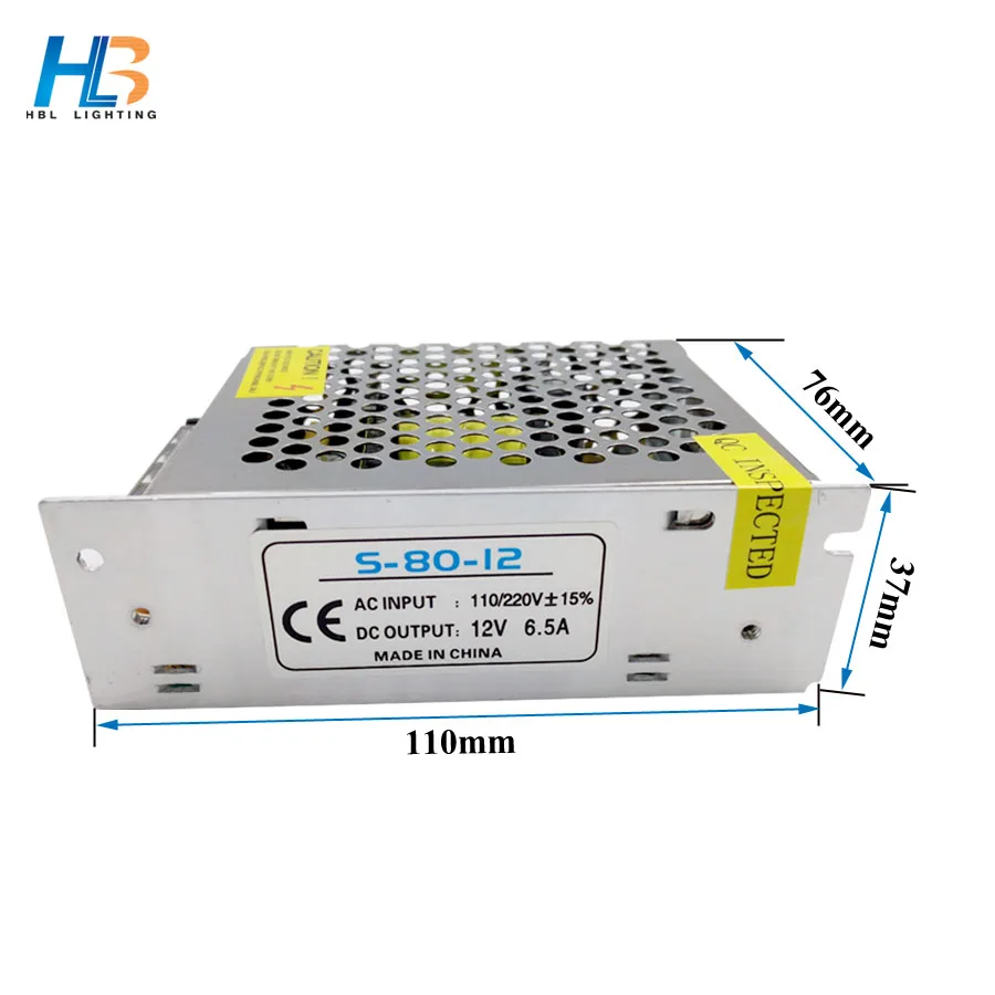 HBL AC110-220V DC 12V 75W Lighting Transformer adapter highquality safe Driver for LED strip 50502835 power supply | Освещение