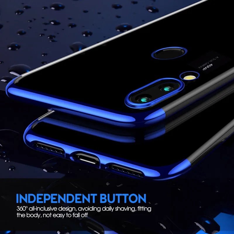 Fashion Clear Silicone TPU Phone Case For Xiaomi Redmi Note 6 5 7 8 Pro 6A 5A 4 4X Plating Soft Cover for S2 Plus | Мобильные
