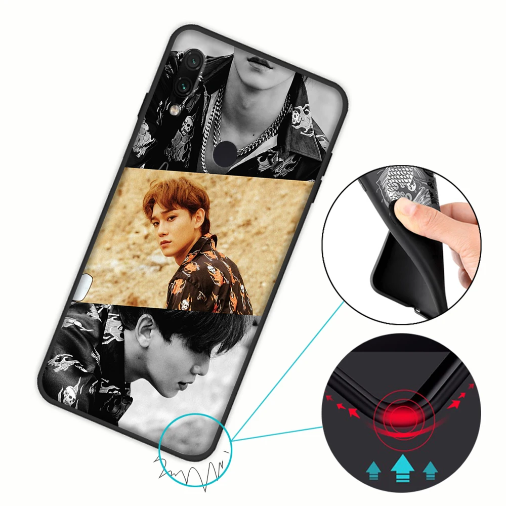 Роскошный мягкий чехол Kpop EXO для Xiaomi Redmi Note 7 4 4X6 Pro 5 Plus 5A 6A Go S2