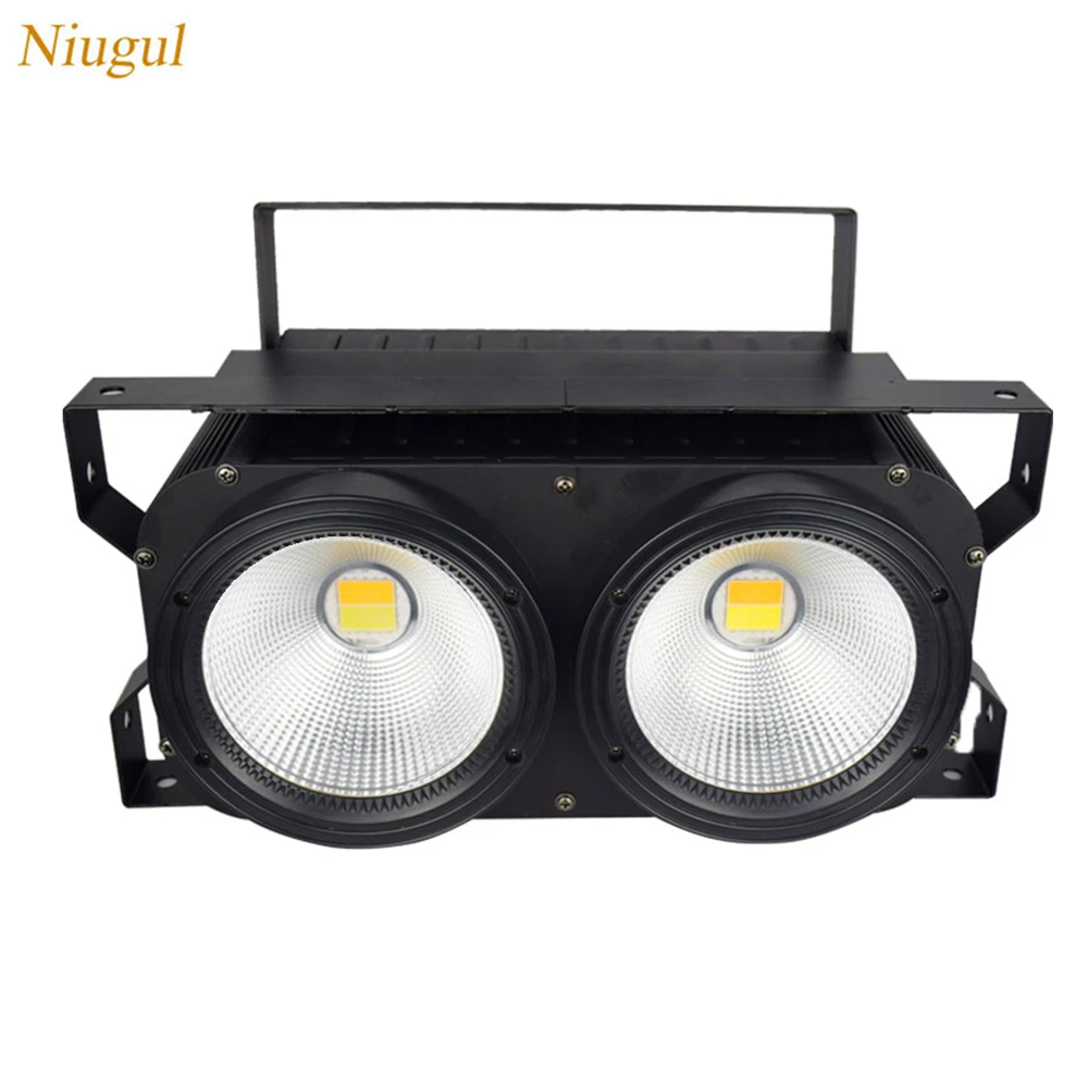 2 глаза 2x100 Вт Светодиодный светильник 200 COB Par теплый белый + холодный в 1 DMX512