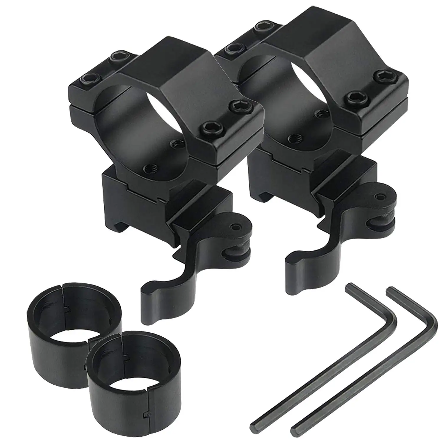 

UniqueFire 25.4mm/30mm QD Quick Release Scope Ring Low Profile 20mm Dovetail Picatinny Weaver Rail Mount QD Rings (2 pcs)