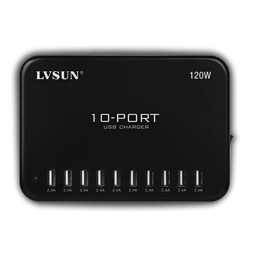 Udoli 5V 2.4A * 10 высокоскоростной Универсальный Настольный порт USB зарядное