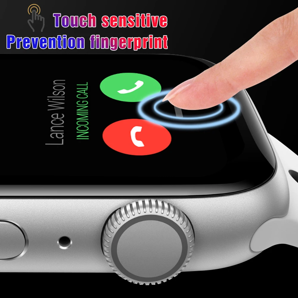2 шт 3D Премиум Защитная пленка для экрана Apple Watch закаленное стекло iWatch 40 мм 38 44 42