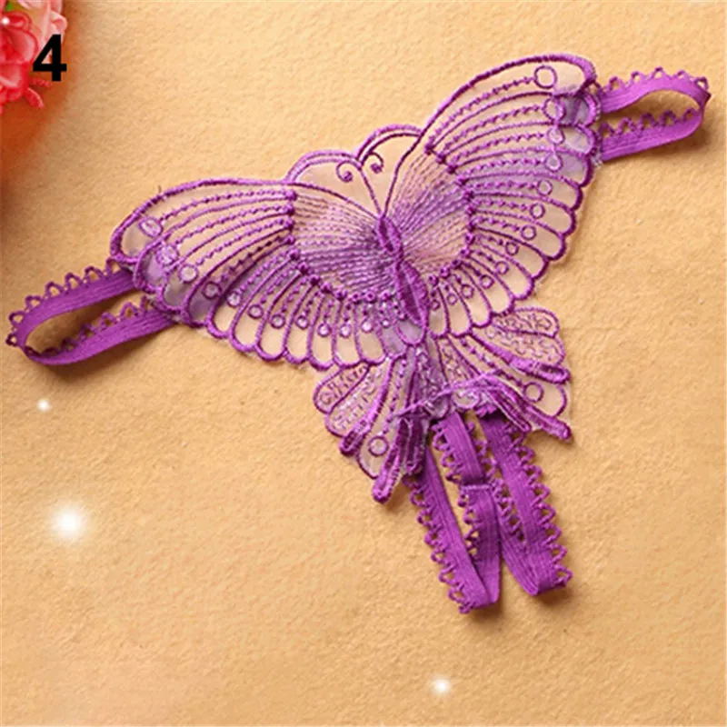 Женские сексуальные стринги с бабочками полностью красивые кружевные женские