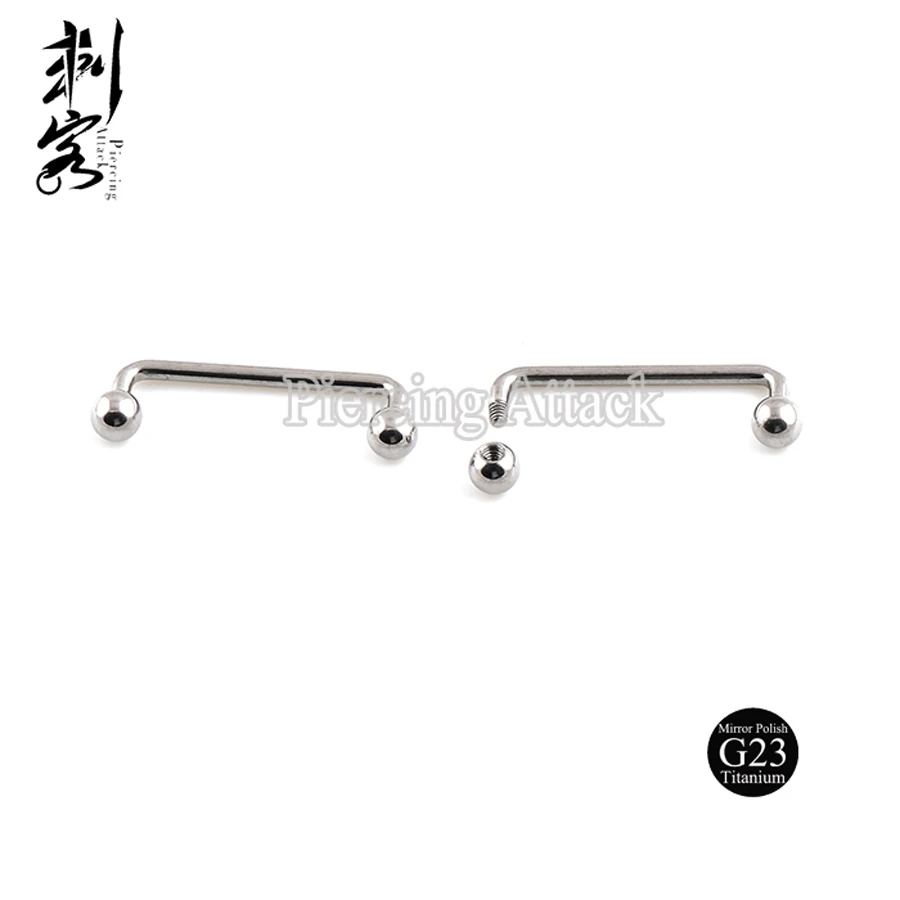 Полированный титановый пирсинг G23 титановые Украшения для тела 14G с поверхностью