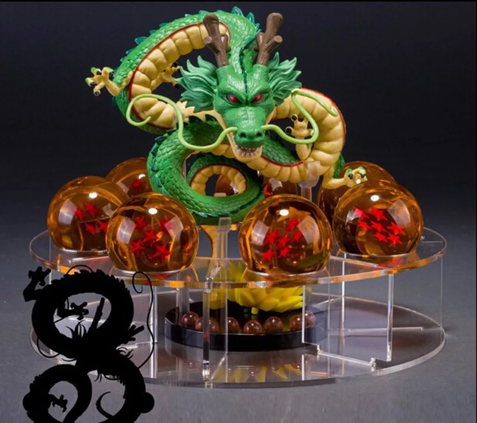 Аниме Dragon ball Z Shenron figonas dragon фигурки 1 Дракон + 7 хрустальных шаров 4 3 см полка brinquedos