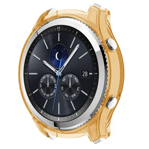 yellow Чехол для часов для samsung gear S3, Смарт-часы, защита экрана, защита от царапин, защита от падения, добавить цвет - Цвет ремешка: yellow