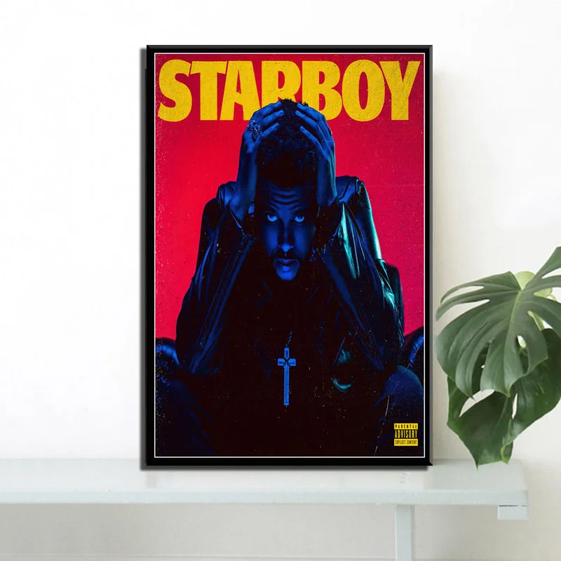 Плакатный принт выходные дни StarBoy R& B дом воздушные шары рэп музыкальный альбом картина маслом холст стены книги по искусству фотографии Гостиная домашний декор - Цвет: Прозрачный