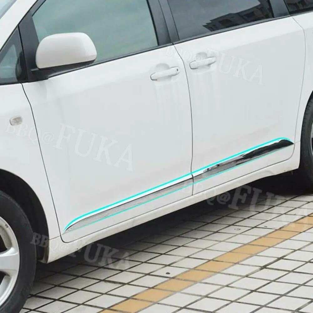 Внешняя искусственная боковая формовка хромированная отделка ABS для Toyota SIENNA