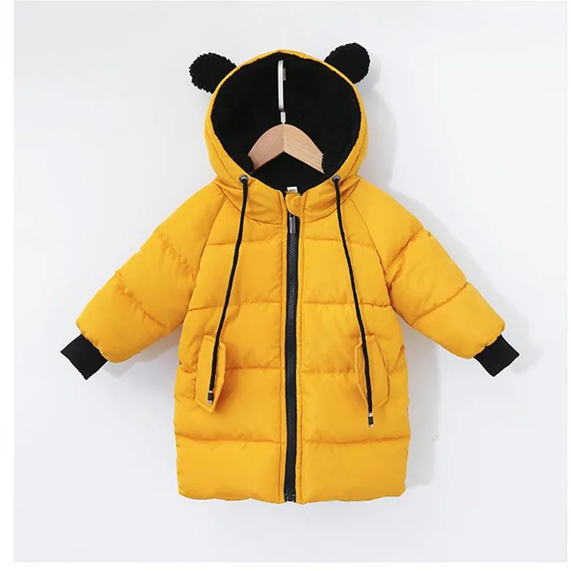 Kids Coats with Fur Parkas Hooded Children Winter Jackets for Boy Warm Thick Down Cotton Clothes Enfant Outerwear Baby Overcoat