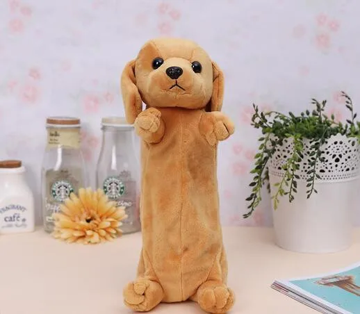 golden retriever Мультфильм Плюшевая Собака Щенок Карандаш сумка милые животные для детей школы Лабрадор Borde collie золотой ретривер Чихуахуа Шнауцер - Цвет: golden retriever