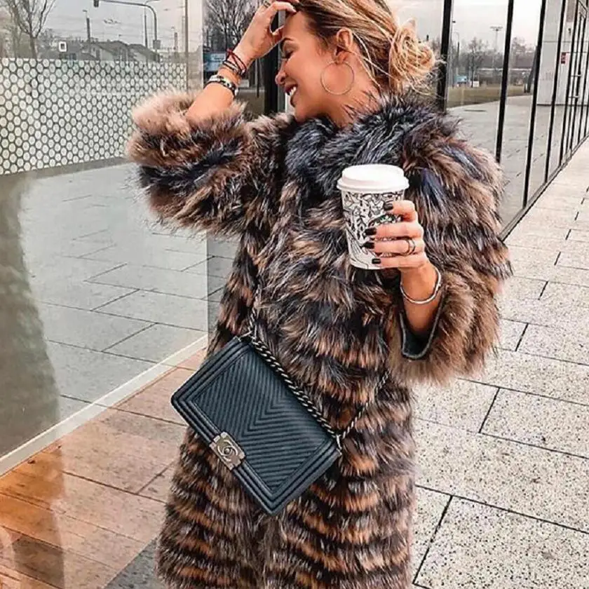 Женская длинная блестящая куртка Модная легкая и теплая 90 см из натурального