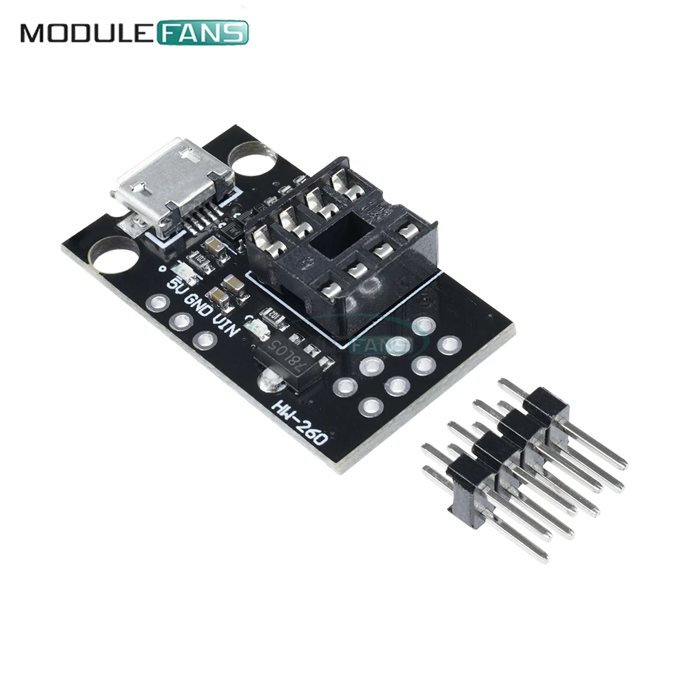 Подключаемая неизолированная плата для разработки ATtiny13A ATtiny25 ATtiny45 ATtiny85 редактор