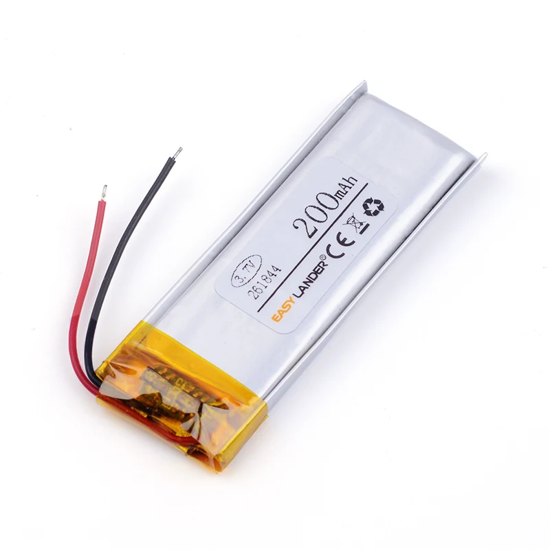261844 200mAh 3 7 v литиевая полимерная аккумуляторная батарея для MP3 Bluetooth DIY подарок
