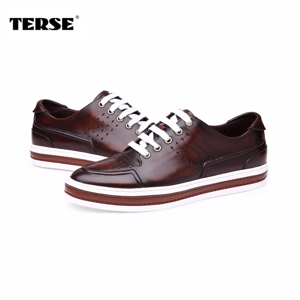 TERSE_Hot Selling Shoes Men Casual Goodyear Handmade Leather Holy Quality Luxury Style Purple Color In Stock 1513-1 | Обувь