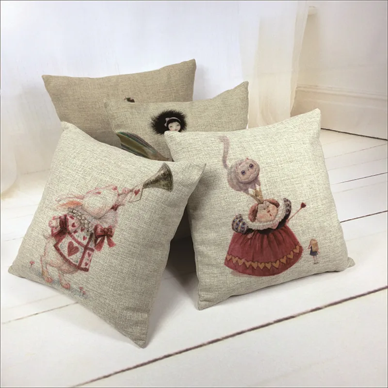 Модные милые забавные животные стиль хлопок лен печатные Fundas диван кровать