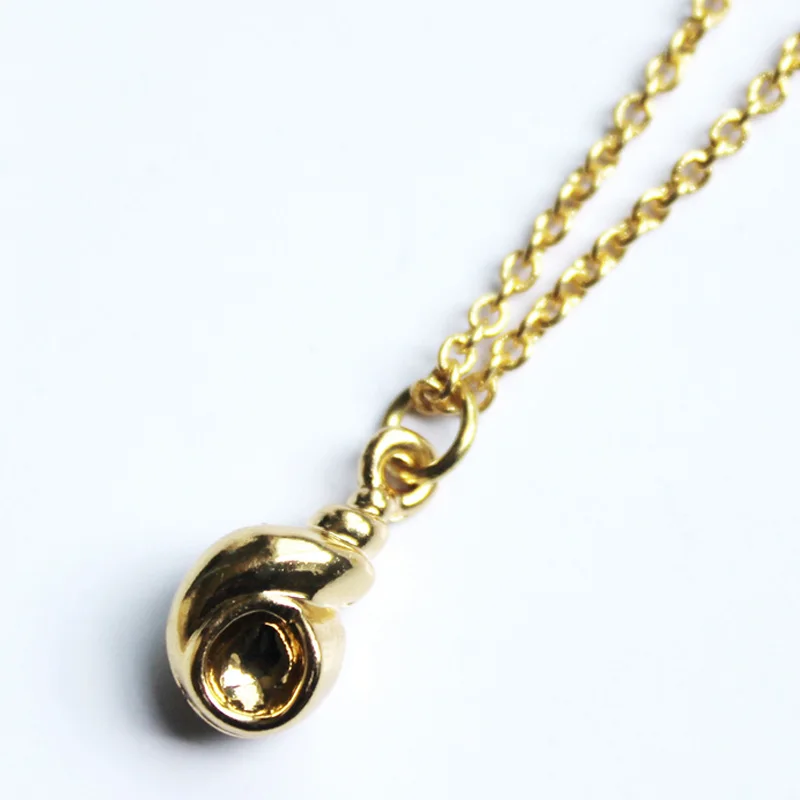 Кулон ракушка ожерелье золотистого цвета крошечное очарование модные ювелирные
