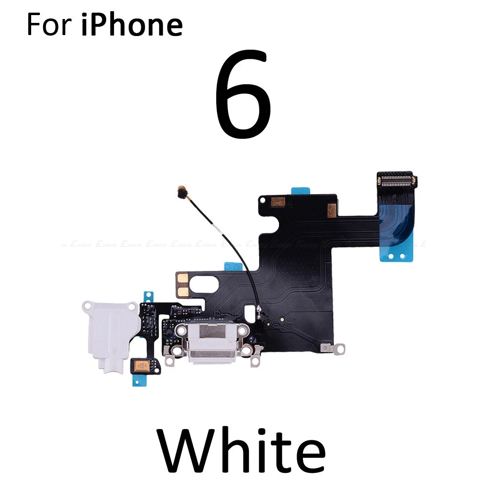 For iPhone 6 White Высококачественный зарядный гибкий кабель для iPhone 4S, 5, 5S, SE, 6, 6S Plus, USB зарядное устройство, док-станция с микрофоном, гибкий кабель - Цвет: For iPhone 6 White