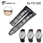 Ремешок из натуральной кожи для часов 23 мм, для Фредерики, постоянный Runabout FC-330 RM6B6, 43 мм, складной ремешок с пряжкой, ремешок на запястье, браслет