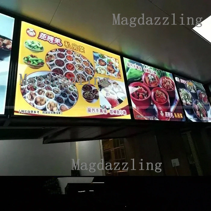 A1 супертонкая алюминиевая рама ресторанного освещенного светодиодными табличками меню изогнутые молниеносные знаки фастфуда (5 шт./лот) on.