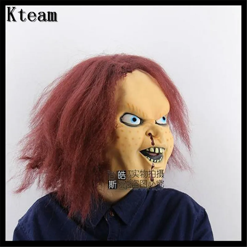 Halloween Scary Mask Bad Boy Purple Lip Adult Costume Fancy Dress Party Chucky Costumes Theater Role Playing Carnival | Дом и сад