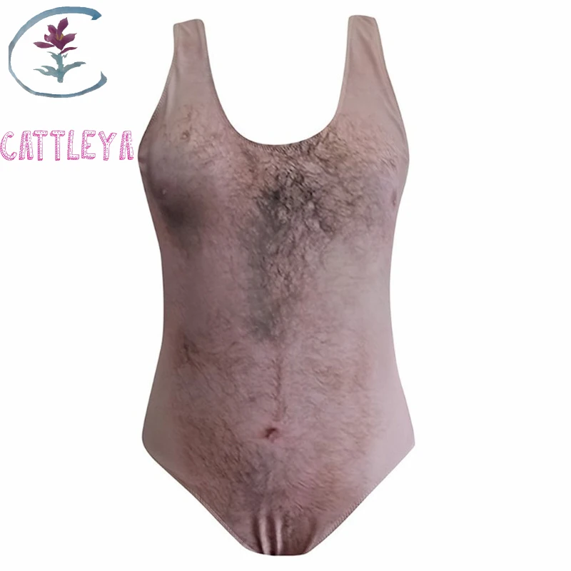 CATTLEYA сдельный Женский сексуальный купальник с высокой посадкой смешной принт на