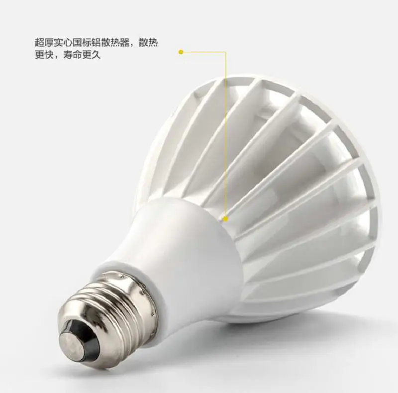 15 Вт Светодиодная лампа Par30 E27 светодиодная точечная COB AC85V 265V теплая холодная