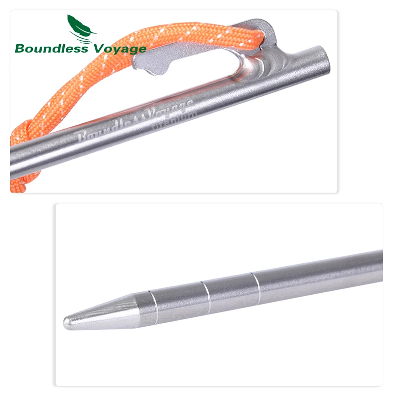 Boundless Voyage Из титана для палатки кемпинга гвозди ставки сверхмощный заземляющим