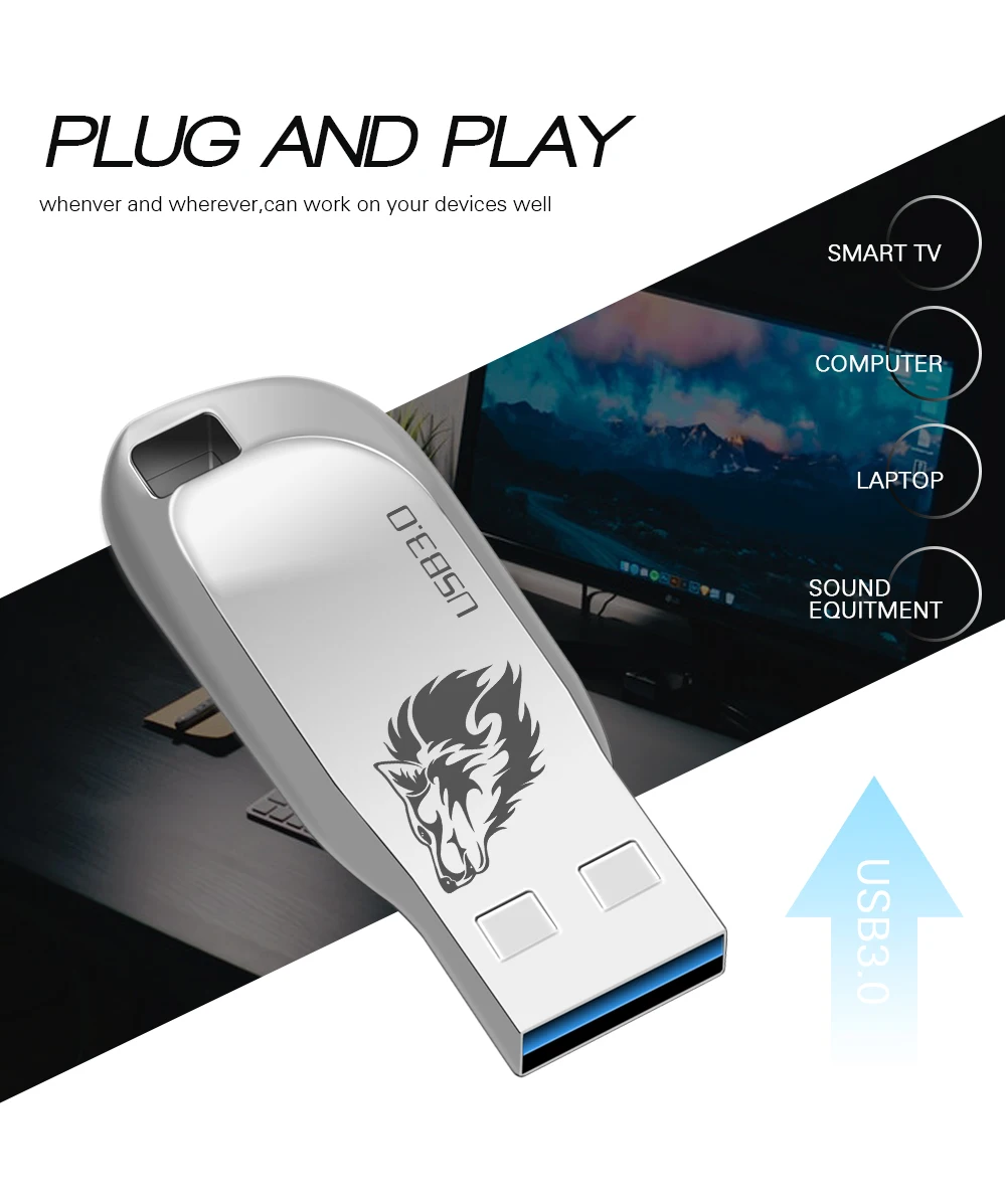 Usb флеш-накопитель 64 Гб/3,0 Металлический накопитель 32 ГБ Флешка 16 ГБ/8 ГБ/128 ГБ usb флешка подарок usb флэш-накопитель