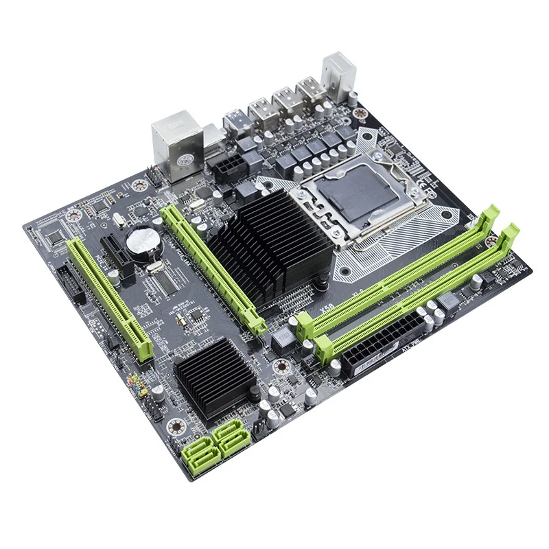 Материнская плата X58 LGA 1366 DDR3 для настольных ПК поддерживает регистровая и ecc